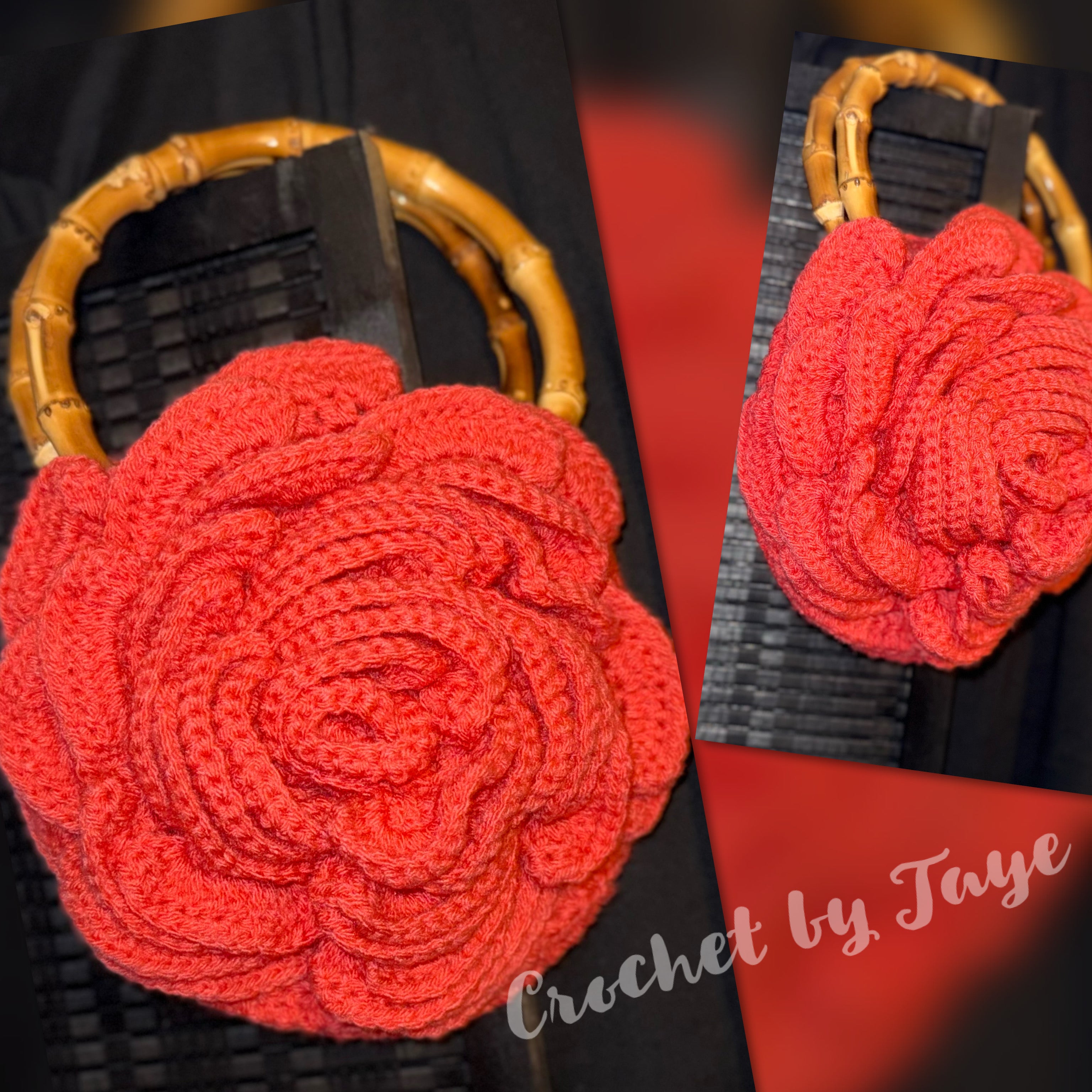Crochet Rose Purses